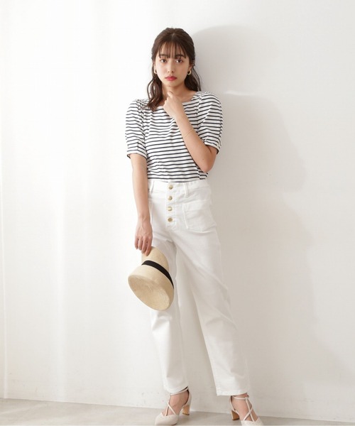 PROPORTION BODY DRESSING（プロポーションボディドレッシング）の「フロント釦ストレートデニム / 1212130401（その他パンツ・レディース・ダークネイビー/ブルー/ホワイト・X-SMALL/SMALL/MEDIUM）」の21枚目の写真