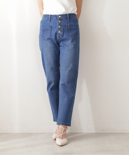 PROPORTION BODY DRESSING（プロポーションボディドレッシング）の「フロント釦ストレートデニム / 1212130401（その他パンツ・レディース・ダークネイビー/ブルー/ホワイト・X-SMALL/SMALL/MEDIUM）」の18枚目の写真