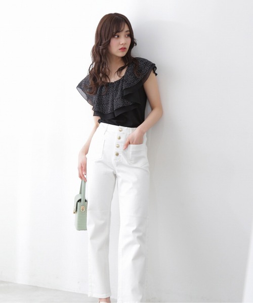 PROPORTION BODY DRESSING（プロポーションボディドレッシング）の「フロント釦ストレートデニム / 1212130401（その他パンツ・レディース・ダークネイビー/ブルー/ホワイト・X-SMALL/SMALL/MEDIUM）」の16枚目の写真