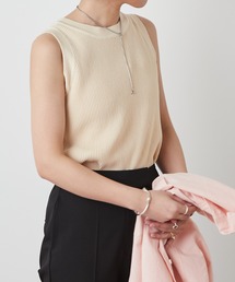 リブニットタンクトップ