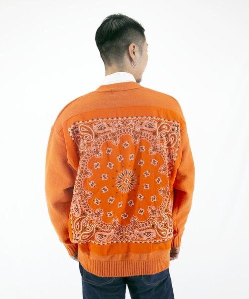 TMT(ティーエムティー)の「Mohair-like BANDANA KNIT CARDIGAN(カーディガン/ボレロ・メンズ・マスタード/レッド/ブルー/オレンジ/グリーン・MEDIUM/LARGE)」の11枚目の写真