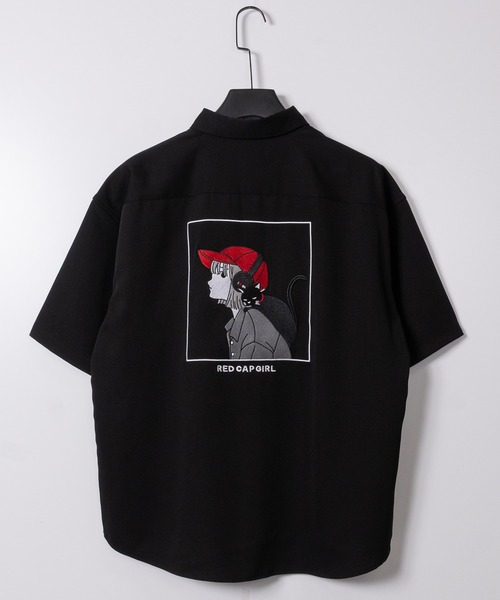 Red Cap Girl(レッドキャプガール)の「【a-r】〔RedCapGirl/レッドキャップガール〕ルーズサイズバック刺繍半袖シャツ イージーケア/接触冷感/ストレッチ(シャツ/ブラウス・メンズ・ホワイト/ブラック/ブルー/グリーン/ブルー系その他/グリーン系その他/ホワイト系その他/ブラック系その他/ブラック系その他2/ホワイト系その他3/ホワイト系その他2/グリーン系その他3/グリーン系その他2/ブルー系その他2/ブラック系その他3/グレイッシュベージュ/ライトグレー・MEDIUM/LARGE/X-LARGE)」の21枚目の写真