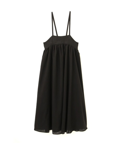 FREE'S MART（フリーズマート）の「◆ギャザーフレアキャミワンピース（ワンピース・レディース・ブラック/ベージュ/レッド・SMALL/MEDIUM）」の10枚目の写真