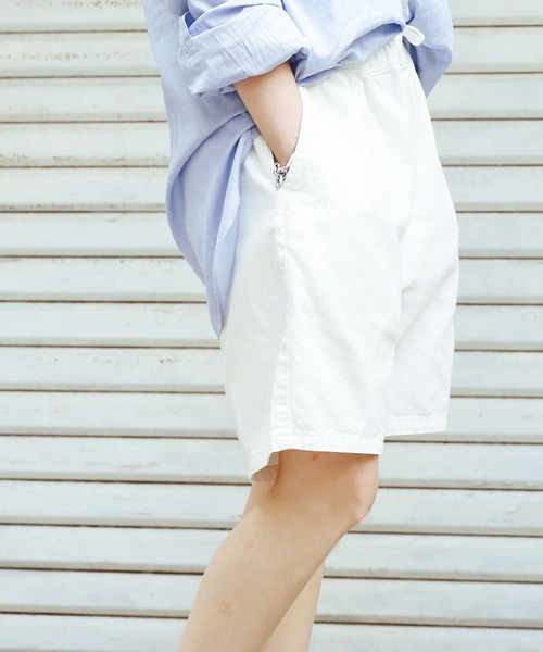 REMI RELIEF（レミレリーフ）の「REMI RELIEF/レミレリーフ 80z DENIM イージーショーツ ハーフパンツ 半ズボン（その他パンツ・メンズ・ホワイト/インディゴブルー/ブルー・M/L/XL）」の2枚目の写真