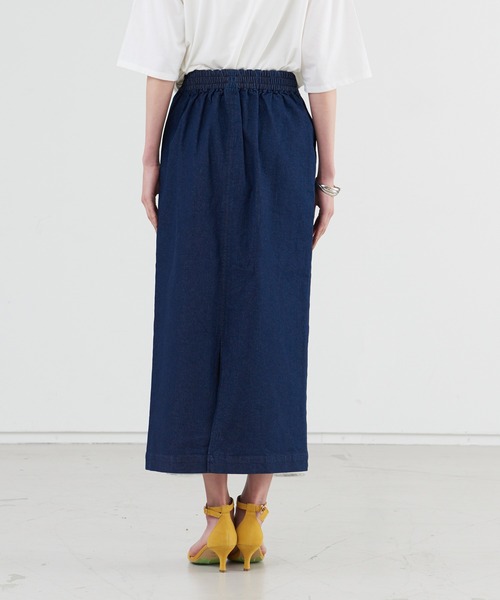 abahouse mavie（アバハウスマヴィ）の「デニムタイトスカート（デニムスカート・レディース・ホワイト/ネイビー/ブルー・38/36）」の15枚目の写真