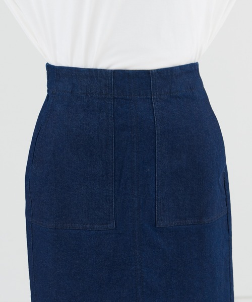abahouse mavie（アバハウスマヴィ）の「デニムタイトスカート（デニムスカート・レディース・ホワイト/ネイビー/ブルー・38/36）」の12枚目の写真