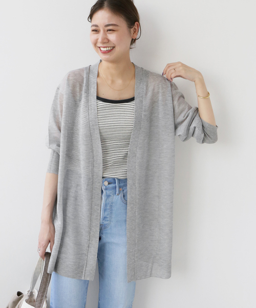 JOURNAL STANDARD relume(ジャーナルスタンダード レリューム)の「着流しカーディガン(カーディガン/ボレロ・レディース・グレー/ブラック・FREE)」の14枚目の写真