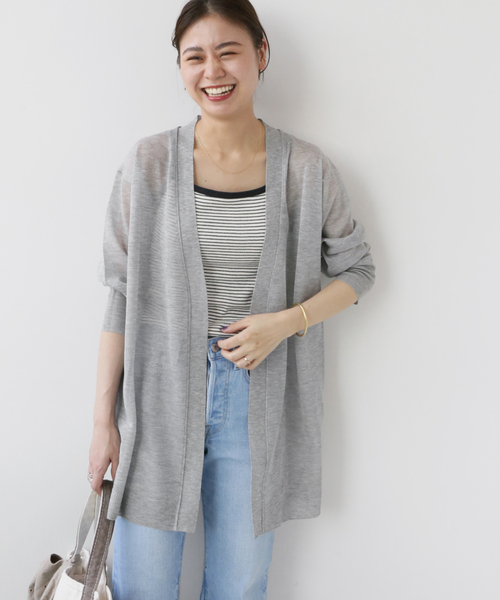 JOURNAL STANDARD relume(ジャーナルスタンダード レリューム)の「着流しカーディガン(カーディガン/ボレロ・レディース・グレー/ブラック・FREE)」の15枚目の写真