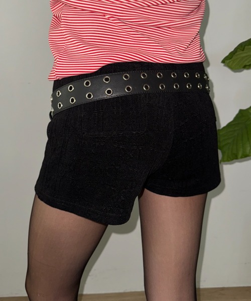 絶対絶対盛れる！韓国風ショートパンツ】モノグラムタイトハイウエスト