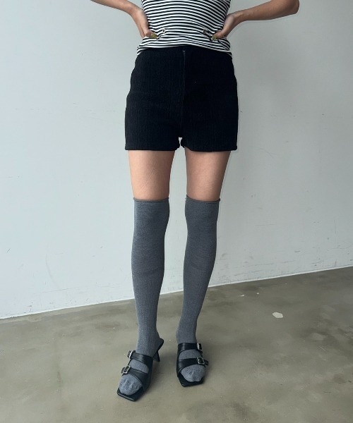 yori ヨリ ハイウエストショートパンツM 絶対絶対盛れる！韓国風ショートパンツ】モノグラムタイトハイウエスト