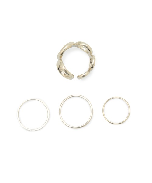 ROPE' PICNIC（ロペピクニック）の「デザインリング4本セット（リング・レディース・シルバー/ゴールド/シルバー系その他/ゴールド系その他・FREE）」の7枚目の写真