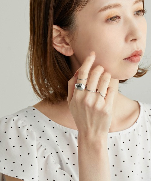 ROPE' PICNIC（ロペピクニック）の「デザインリング4本セット（リング・レディース・シルバー/ゴールド/シルバー系その他/ゴールド系その他・FREE）」の10枚目の写真