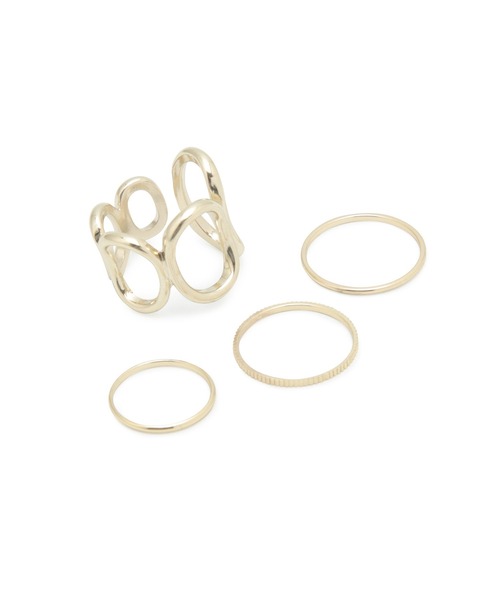 ROPE' PICNIC（ロペピクニック）の「デザインリング4本セット（リング・レディース・シルバー/ゴールド/シルバー系その他/ゴールド系その他・FREE）」の20枚目の写真