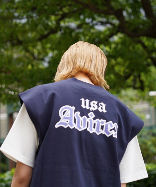 AVIREX(アヴィレックス)の「【WEB&DEPOT限定】COLLGE LOGO TANKTOP/ カレッジロゴタンクトップ(タンクトップ・レディース・ネイビー/グリーン/オートミール・FREE)」の9枚目の写真