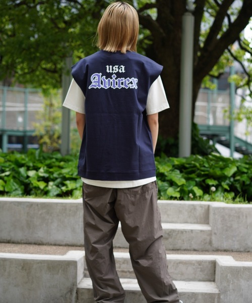 AVIREX(アヴィレックス)の「【WEB&DEPOT限定】COLLGE LOGO TANKTOP/ カレッジロゴタンクトップ(タンクトップ・レディース・ネイビー/グリーン/オートミール・FREE)」の11枚目の写真