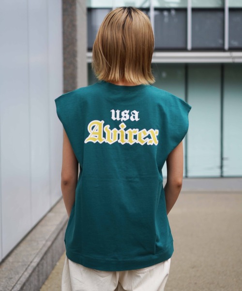 AVIREX(アヴィレックス)の「【WEB&DEPOT限定】COLLGE LOGO TANKTOP/ カレッジロゴタンクトップ(タンクトップ・レディース・ネイビー/グリーン/オートミール・FREE)」の19枚目の写真