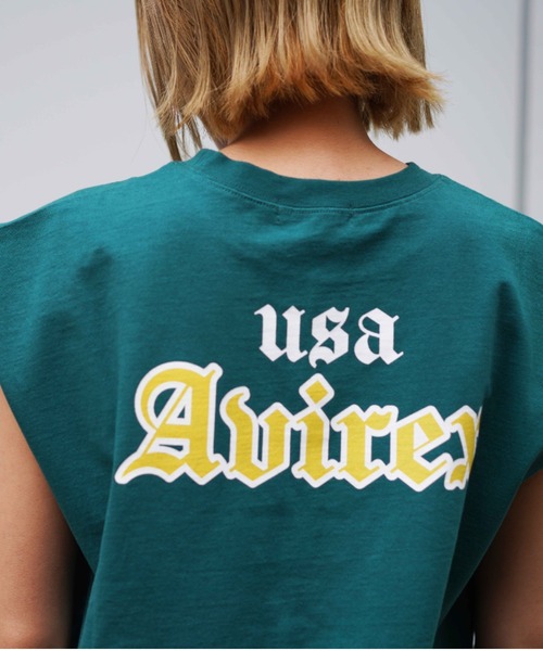 AVIREX(アヴィレックス)の「【WEB&DEPOT限定】COLLGE LOGO TANKTOP/ カレッジロゴタンクトップ(タンクトップ・レディース・ネイビー/グリーン/オートミール・FREE)」の20枚目の写真