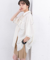 KBF | チェーンステッチチュニックシャツ(シャツ/ブラウス)