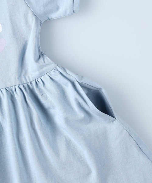 Lee（リー）の「【Lee】ロゴワンピース（ワンピース・キッズ・サックスブルー・105）」の3枚目の写真