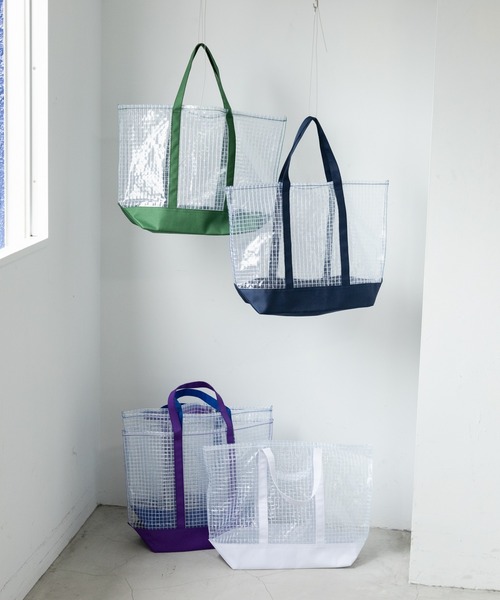 WHIMSIC（ウィムジック）の「【WHIMSIC】クリアトートバッグ（トートバッグ・レディース・ネイビー/オリーブ/パープル/ホワイト/ブルー・ONE SIZE）」の15枚目の写真