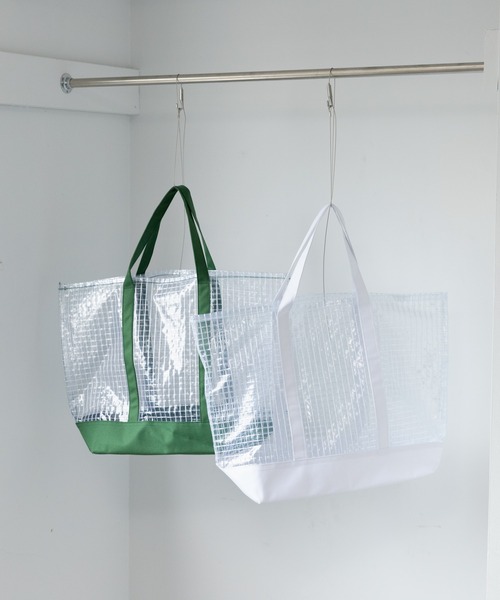 WHIMSIC（ウィムジック）の「【WHIMSIC】クリアトートバッグ（トートバッグ・レディース・ネイビー/オリーブ/パープル/ホワイト/ブルー・ONE SIZE）」の16枚目の写真