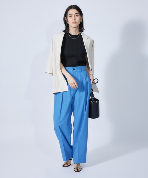 ROPE'(ロペ)の「【2枚セット】パックTシャツ(Tシャツ/カットソー・レディース・ホワイト/ブラック/ベージュ・38)」の13枚目の写真