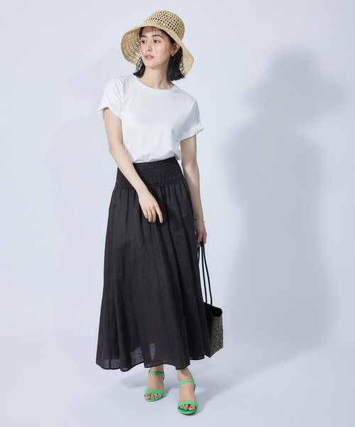 ROPE'(ロペ)の「【2枚セット】パックTシャツ(Tシャツ/カットソー・レディース・ホワイト/ブラック/ベージュ・38)」の21枚目の写真