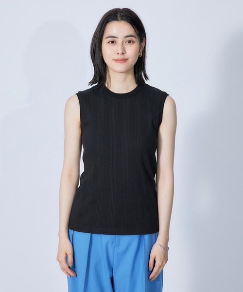 ROPE'(ロペ)の「【2枚セット】パックTシャツ(Tシャツ/カットソー・レディース・ホワイト/ブラック/ベージュ・38)」の6枚目の写真