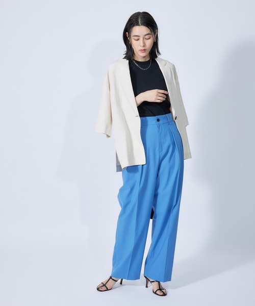 ROPE'(ロペ)の「【2枚セット】パックTシャツ(Tシャツ/カットソー・レディース・ホワイト/ブラック/ベージュ・38)」の16枚目の写真