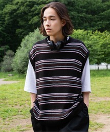 WEGO | WEGO/レトロボーダーニットベスト(ベスト)