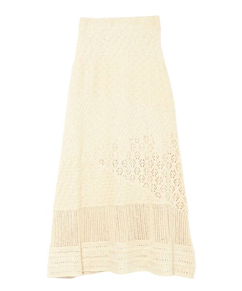 Ungrid(アングリッド)の「ジャカード編みニットスカート(スカート・レディース・グリーン/アイボリー・FREE)」の3枚目の写真