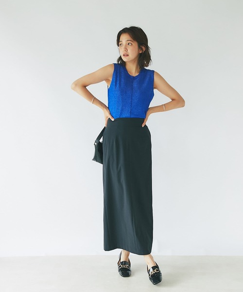 RIVE DROITE（リヴドロワ）の「スリーブレスラメニット（ニット/セーター・レディース・ベージュ/オレンジ/ブルー・FREE）」の19枚目の写真