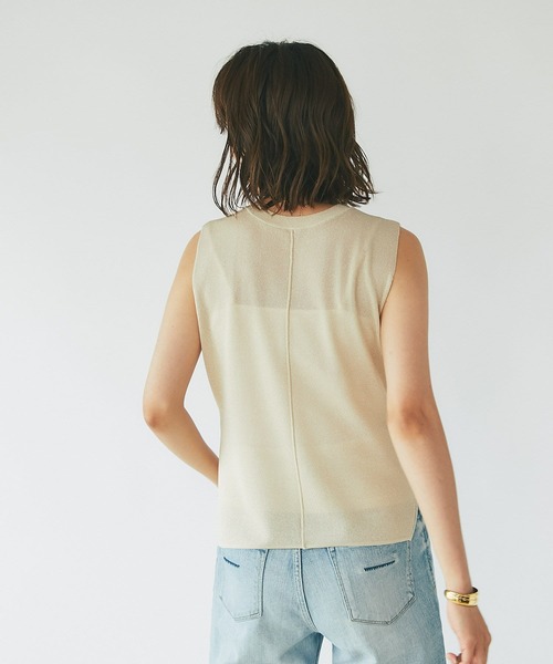 RIVE DROITE（リヴドロワ）の「スリーブレスラメニット（ニット/セーター・レディース・ベージュ/オレンジ/ブルー・FREE）」の9枚目の写真