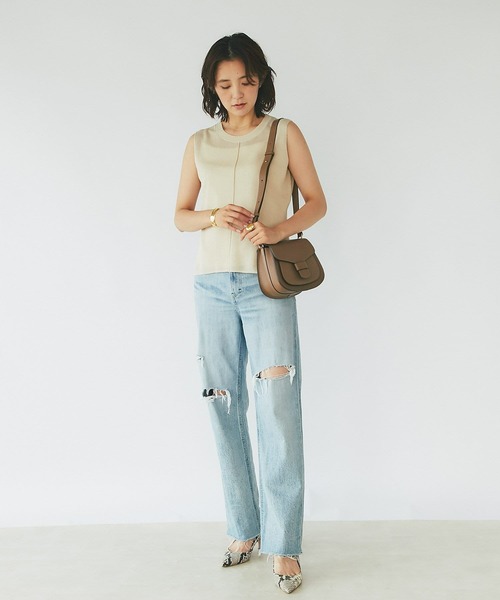 RIVE DROITE（リヴドロワ）の「スリーブレスラメニット（ニット/セーター・レディース・ベージュ/オレンジ/ブルー・FREE）」の16枚目の写真