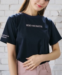MIRO AMURETTE tee/ロゴ入り刺繍Tシャツ