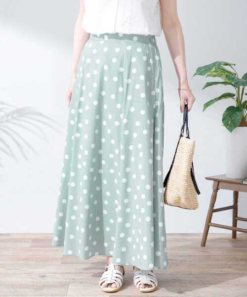 URBAN RESEARCH Sonny Label（アーバンリサーチサニーレーベル）の「ドットプリントフレアスカート（スカート・レディース・ブラック/ミント/ベージュ・38/36）」の11枚目の写真