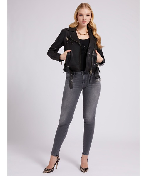 Guess（ゲス）の「Camille Leather Jacket（ライダースジャケット・レディース・ブラック・SMALL/MEDIUM/X-SMALL）」の5枚目の写真