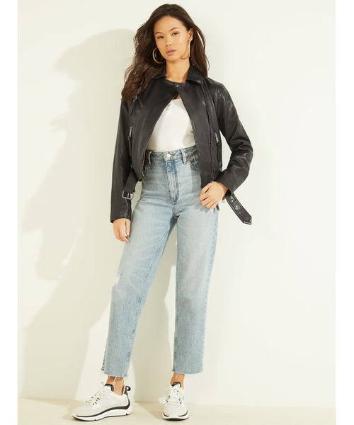 Guess（ゲス）の「Camille Leather Jacket（ライダースジャケット・レディース・ブラック・SMALL/MEDIUM/X-SMALL）」の2枚目の写真