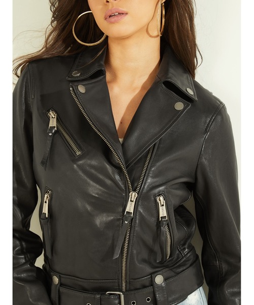 Guess（ゲス）の「Camille Leather Jacket（ライダースジャケット・レディース・ブラック・SMALL/MEDIUM/X-SMALL）」の10枚目の写真