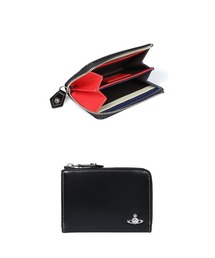 【Vivienne Westwood】LEATHER RUBBER ORB パスケース TANGLED ORB LEATHER IDケース(ブラック)（レディース