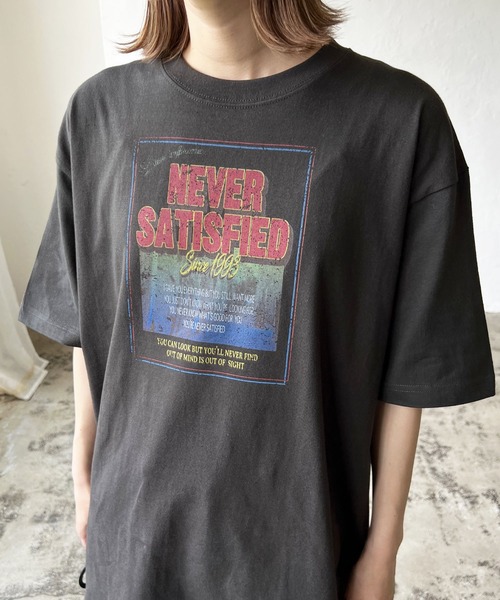 LIAN（リアン）の「ヴィンテージプリントTシャツ（Tシャツ/カットソー・レディース・オフホワイト/ピンク/オートミール/スミクロ/ライトベージュ/ベージュ・FREE）」の19枚目の写真