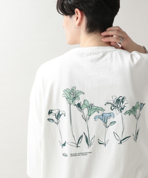 RAGEBLUE(レイジブルー)の「フラワープリント/刺繍Tシャツ(Tシャツ/カットソー・メンズ・ホワイト/ブラック/ブルー/ホワイト系その他・MEDIUM/LARGE)」の2枚目の写真