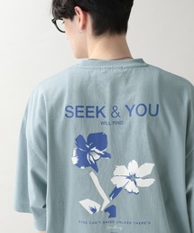 フラワープリント/刺繍Tシャツ