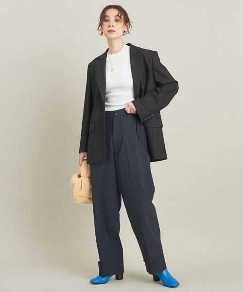 BEAUTY&YOUTH UNITED ARROWS（ビューティーアンドユースユナイテッドアローズ）の「【WEB限定】コットンポプリン ミリタリーワイドパンツ -2WAY/ウォッシャブル-（その他パンツ・レディース・ネイビー/オフホワイト/オリーブ・S/M）」の4枚目の写真