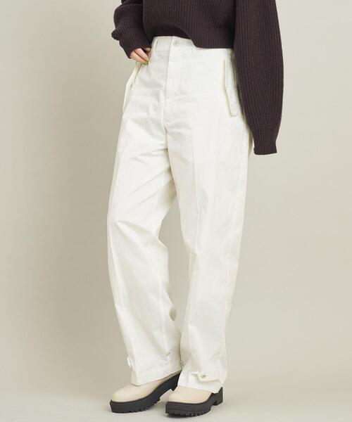 BEAUTY&YOUTH UNITED ARROWS（ビューティーアンドユースユナイテッドアローズ）の「【WEB限定】コットンポプリン ミリタリーワイドパンツ -2WAY/ウォッシャブル-（その他パンツ・レディース・ネイビー/オフホワイト/オリーブ・S/M）」の13枚目の写真