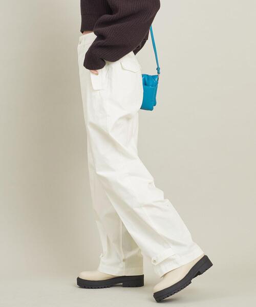 BEAUTY&YOUTH UNITED ARROWS（ビューティーアンドユースユナイテッドアローズ）の「【WEB限定】コットンポプリン ミリタリーワイドパンツ -2WAY/ウォッシャブル-（その他パンツ・レディース・ネイビー/オフホワイト/オリーブ・S/M）」の15枚目の写真
