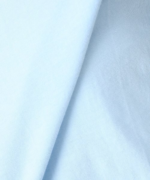 B.C STOCK（ベーセーストック）の「2WAY 綿袖フレアカットブラウス（Tシャツ/カットソー・レディース・ホワイト/サックスブルー・FREE）」の10枚目の写真
