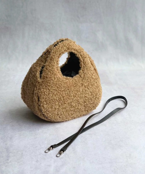 ASH（アッシュ）の「【FANNY】ファーハンドバッグ（ハンドバッグ・レディース・ブラウン・ONE SIZE）」の2枚目の写真