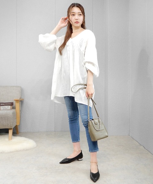 alala（アララ）の「パールヒールアンクレットパンプス（パンプス・レディース・ブルー系/ベージュ/ピンク系/ブラック・S/LL/L/M）」の12枚目の写真