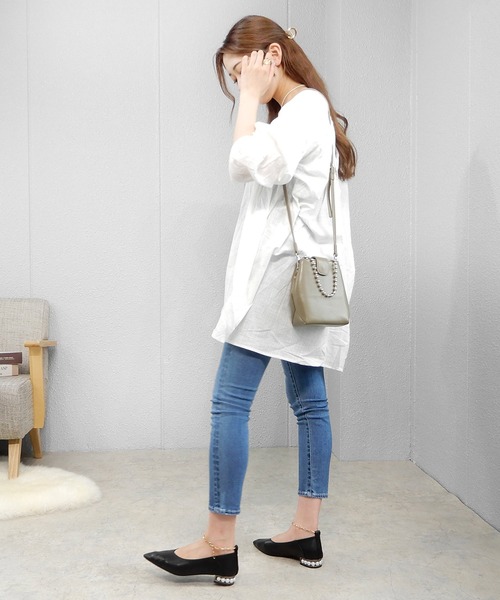 alala（アララ）の「パールヒールアンクレットパンプス（パンプス・レディース・ブルー系/ベージュ/ピンク系/ブラック・S/LL/L/M）」の14枚目の写真